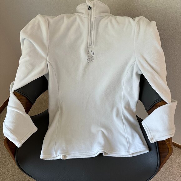 Spyder Shimmer Bug 1/2 Zip White Women's Small NEVER WORN - Picture 1 of 4